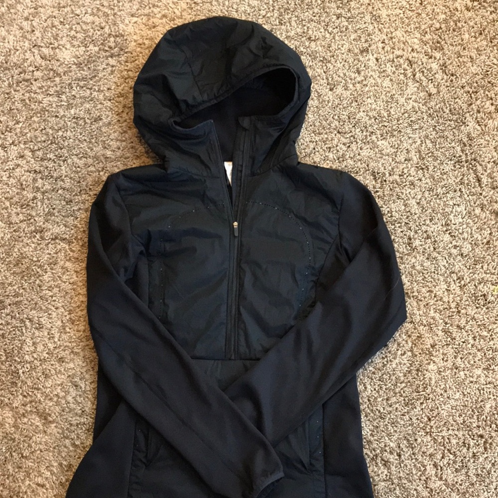 Lululemon black hooded jacket in good condition!